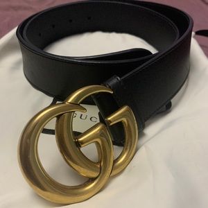 Gucci GG Black Belt Size 85